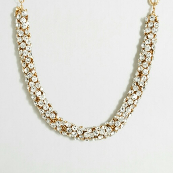 J. Crew Jewelry - NEW J. Crew 12K Gold Crystal Wreath Necklace